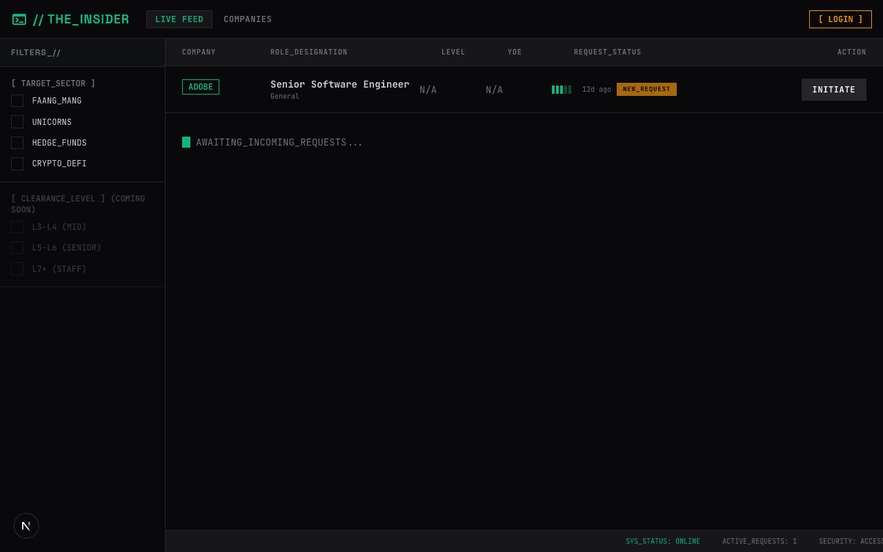 Live Feed UI
